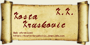 Kosta Krušković vizit kartica